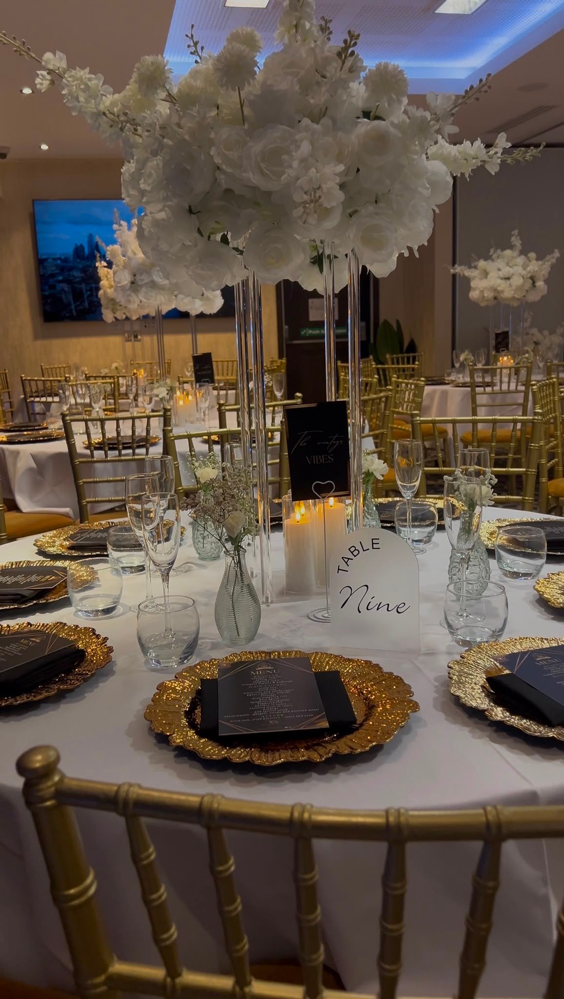 Fine dining tablescape